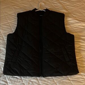 Express Black Quilted Puffer Vest